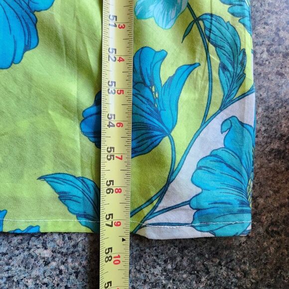 NWT haute hippie Style Cotton Maxi Dress Pockets Spaghetti Strap Blue Green M - Picture 5 of 8